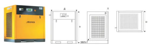 Винтовой компрессор Berg BK-55P 7