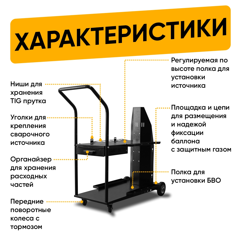 Тележка для сварочного аппарата START ULTRA 2TG006